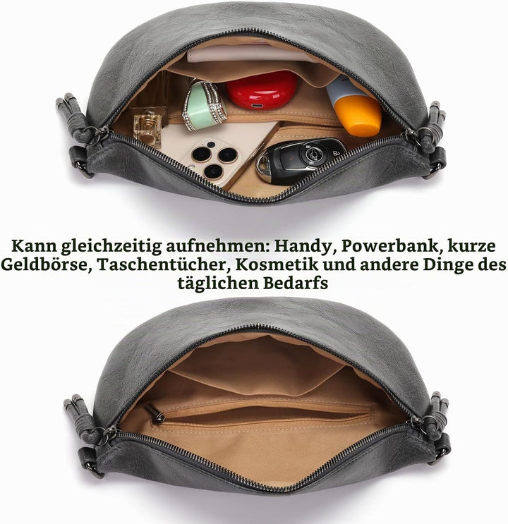 YISUOHOOM Bauchtasche Damen Umhängetasche klein Crossbody Bag Veganes Leder Brusttasche kleine tasch