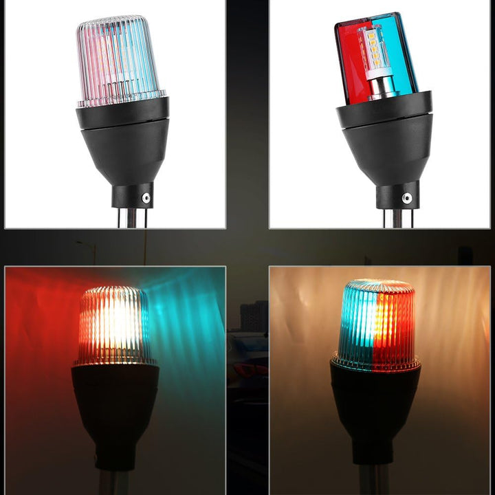 Keenso Marine Positionslichter, 12V 2,5W LED-Navigationsleuchte Marine Ankerlicht Küstenlinie Rot/We