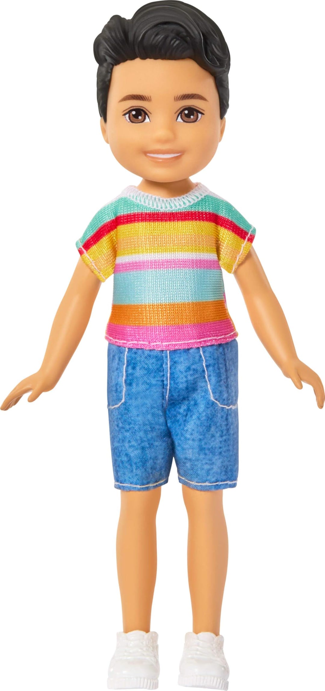 Barbie Club Chelsea, kleine Puppe Koji, ca. 15 cm gross, Junge mit braunem Haar und abnehmbarem gest