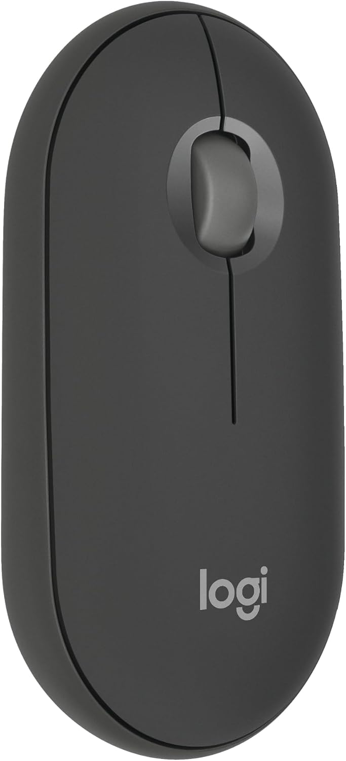 Logitech Pebble Mouse 2 M350s schlanke kabellose Bluetooth-Maus, mobil, leicht, anpassbare Taste, le
