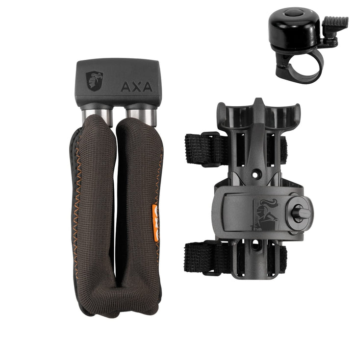Axa Faltschloss Foldable Lock 1000 Länge 105 cm Level 11 inkl. Fahrradklingel