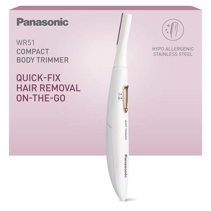 Panasonic ES-WR51 Kompakter Body-Trimmer, Haarentferner für Frauen, Damenrasierer, trocken, Batterie