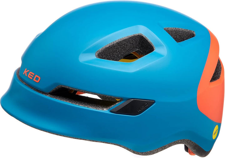 KED Unisex Jugend Pop Fahrradhelm M | 52-56cm Blau, M | 52-56cm Blau