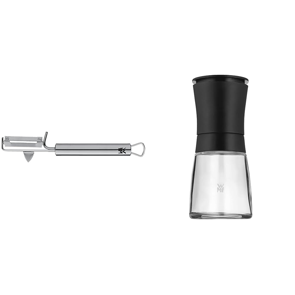 WMF Profi Plus Kartoffelschäler Pendelklinge 19 cm &amp; Trend Salzmühle Pfeffermühle 14 cm, unbefüllt,