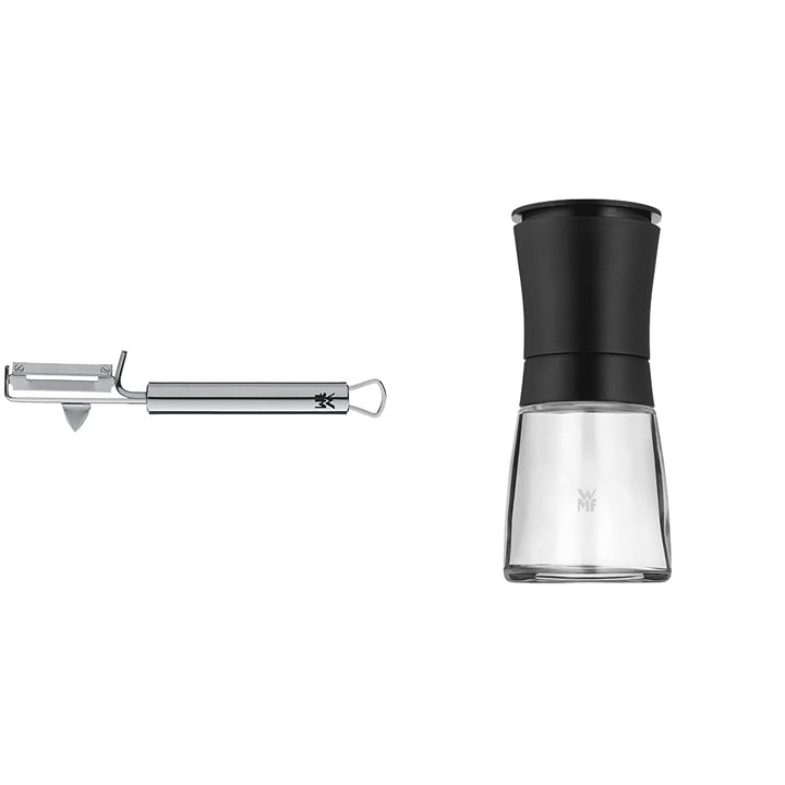 WMF Profi Plus Kartoffelschäler Pendelklinge 19 cm &amp; Trend Salzmühle Pfeffermühle 14 cm, unbefüllt,