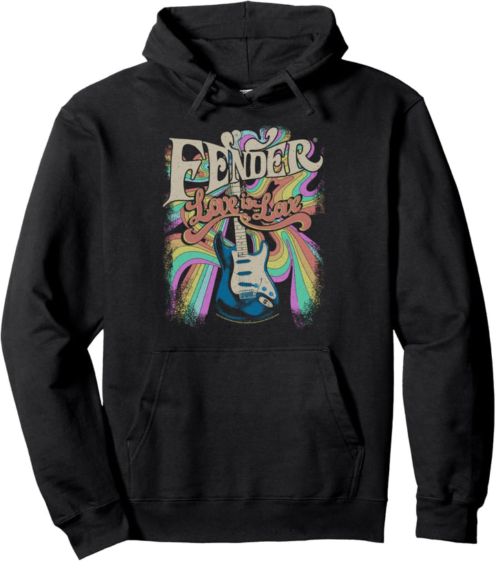 Fender Love Is Love Retro Trippy Entangled Rainbows Pullover Hoodie