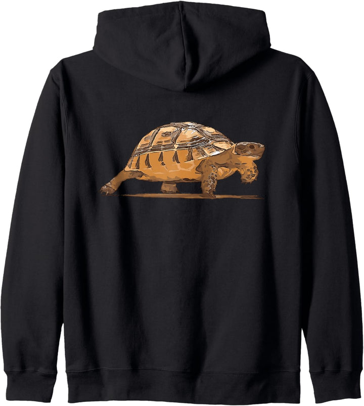 Cartoon-Porträt der wilden Baby-Schildkröte Kapuzenjacke