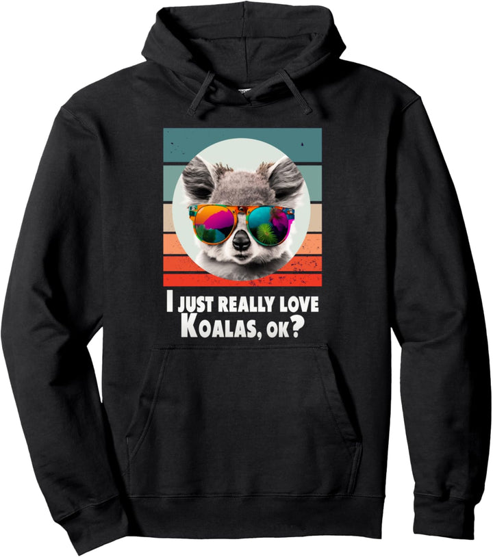 Lustiger Koala mit Sonnenbrille, witziges Koala Pullover Hoodie