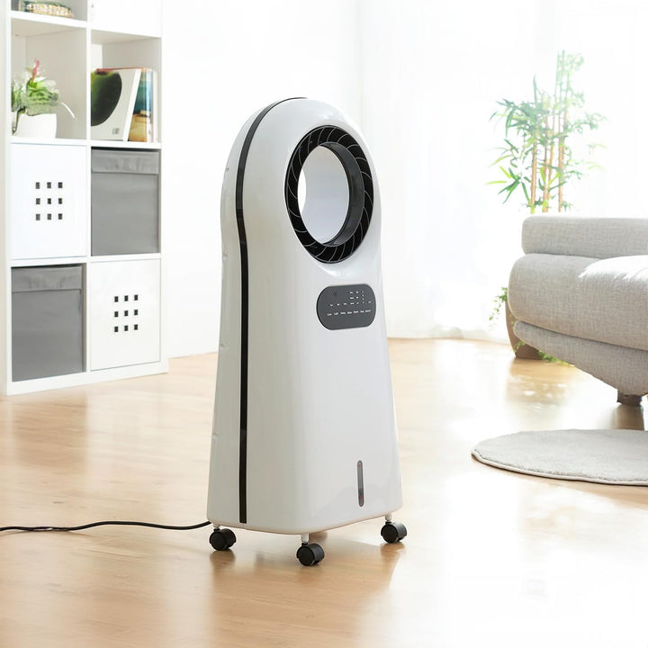 Wintem Hurricane – Ventilator ohne Flügel, mit Fernbedienung und Wassertank 3,5 l, White