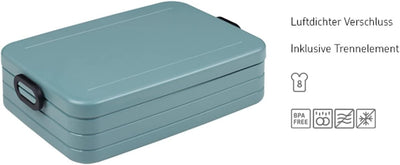 Mepal 2-tlg Take a Break Set – Limited Edition Cool Grey/Grau – Gross/Klein – Lunchbox mit Trennwand