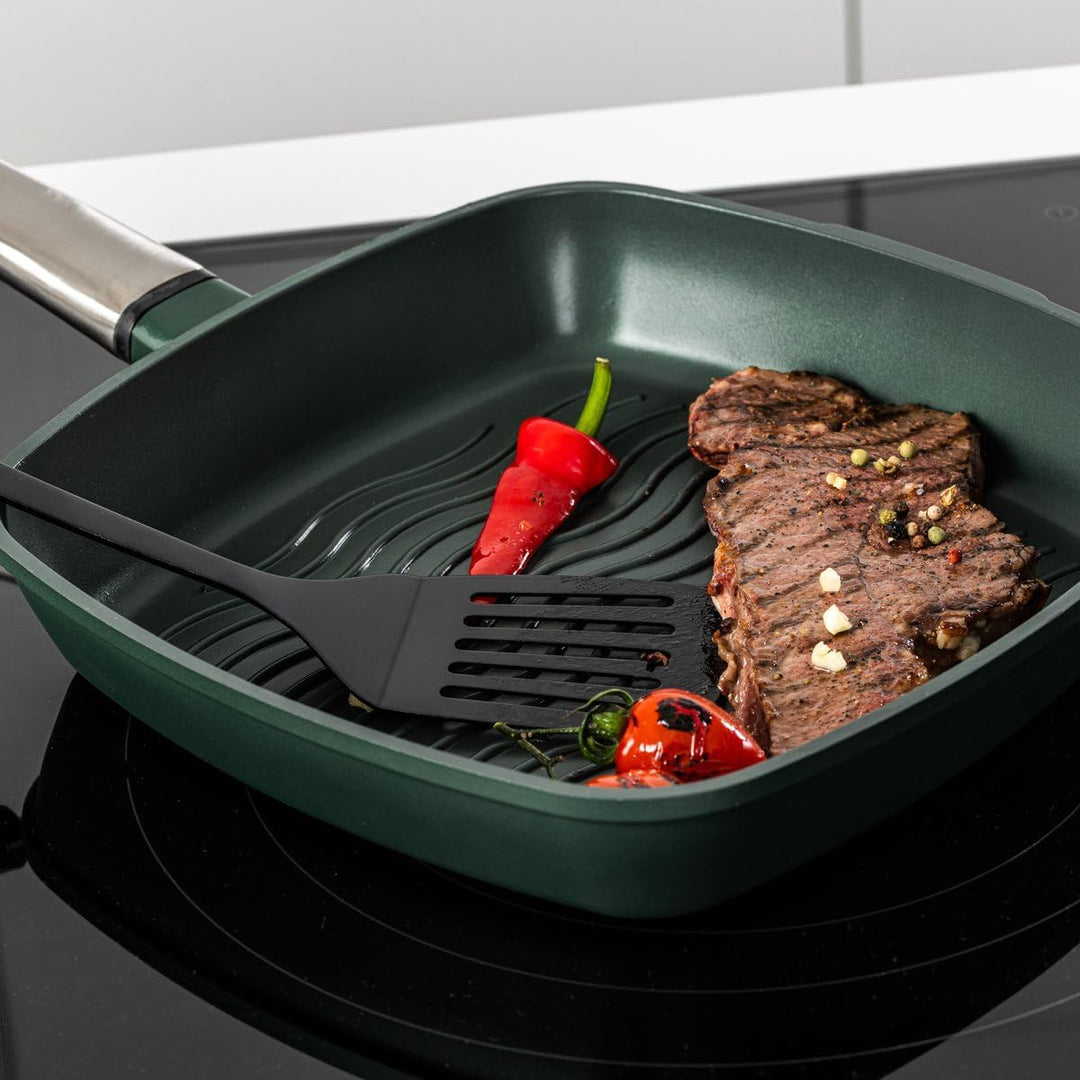 Westinghouse Pfannenset Performance (Wokpfanne + Grillpfanne) ø 28 cm - Grün - Induktion und alle an