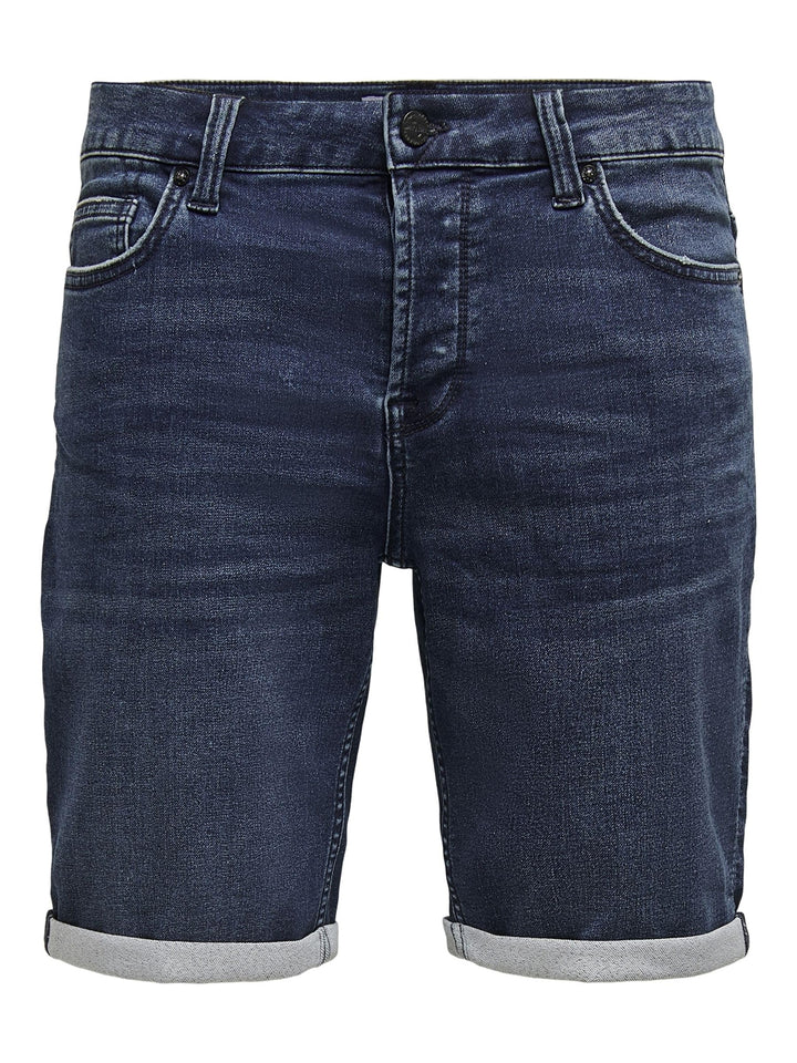ONLY & SONS Herren Jeans-Shorts L Blue Denim, L Blue Denim