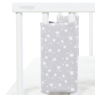 babybay Nestchen Ultrafresh Piqué passend für Modell Original, perlgrau Sterne weiss