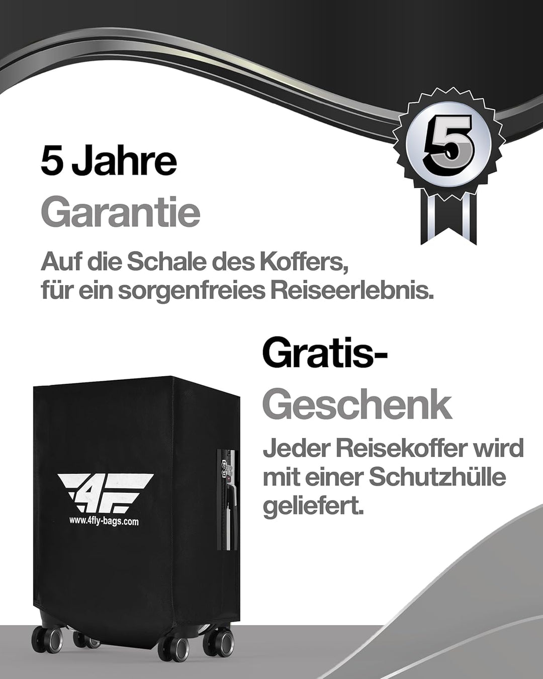 Aluminium-Rahmen Hartschalen-Reisekoffer Set 3-teilig Ultraleicht (M/L/XL) – TSA-Schloss, 4 Spinner-