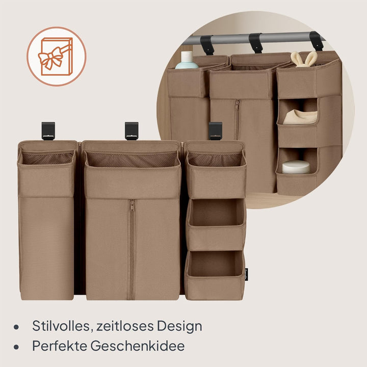 Lionelo Sidepocket Large Kinderbett-Organizer, Hängender Bett-Organizer, Wickeltisch, Windeln, Babyt