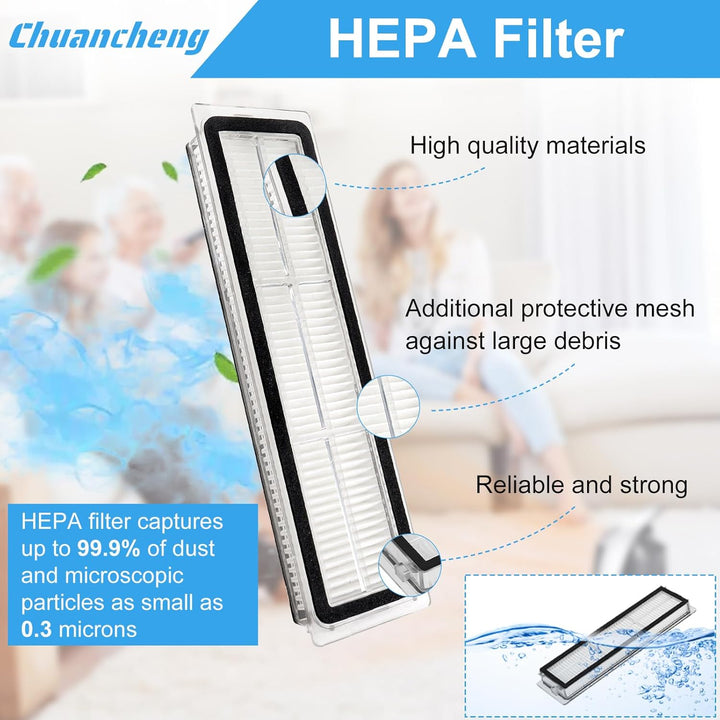 Chuancheng Zubehör-Set für Dreame D9, D9 Max, L10 Pro Staubsauger-Teile, inklusive 1 Hauptbürste, 6