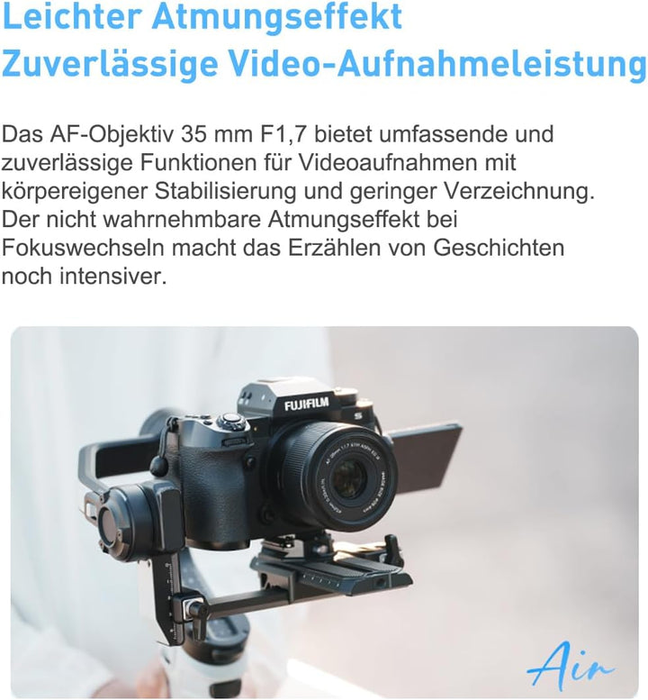 VILTROX 35mm F1.7 X Mount APS-C für Fuji X Mount Autofokus Objektiv,AF 35mm f/1.7 X Festbrennweite O