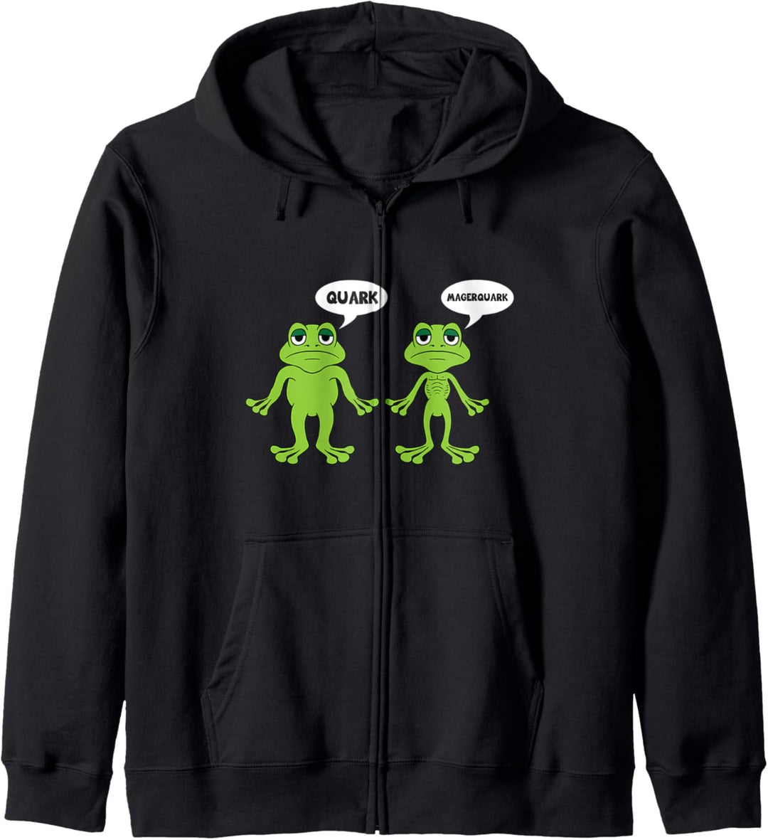 Quark Magerquark - lustige Frosch Grafik Kapuzenjacke