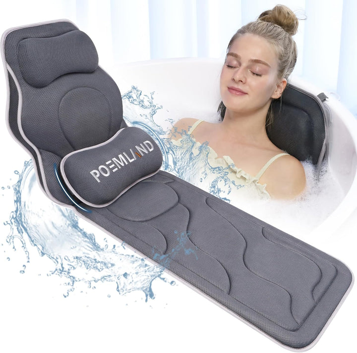 Poemland Luxus Dicke, volle Körper Badewannenkissen Mat &amp; Cushion für Badewanne Kopfstütze Hals Schu