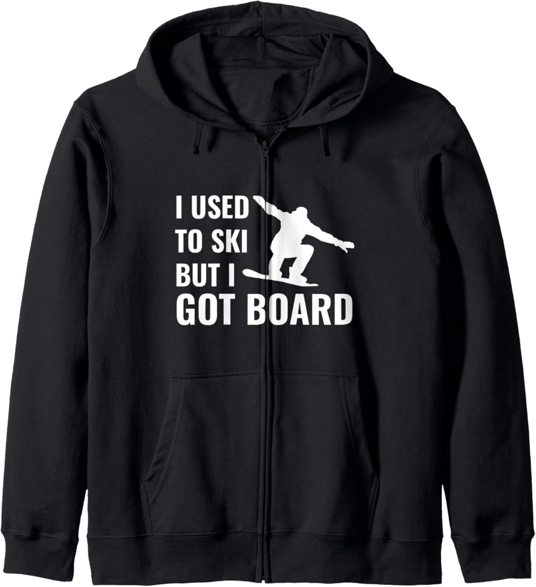 Snowboarder, der mit dem Skifahren gewohnt ist, aber ein Boa Kapuzenjacke