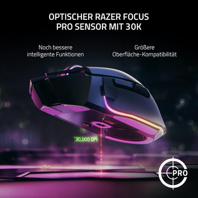 Razer Basilisk V3 Pro - Anpassbare kabellose Gaming-Maus mit Razer HyperScroll Tilt Wheel (Focus Pro