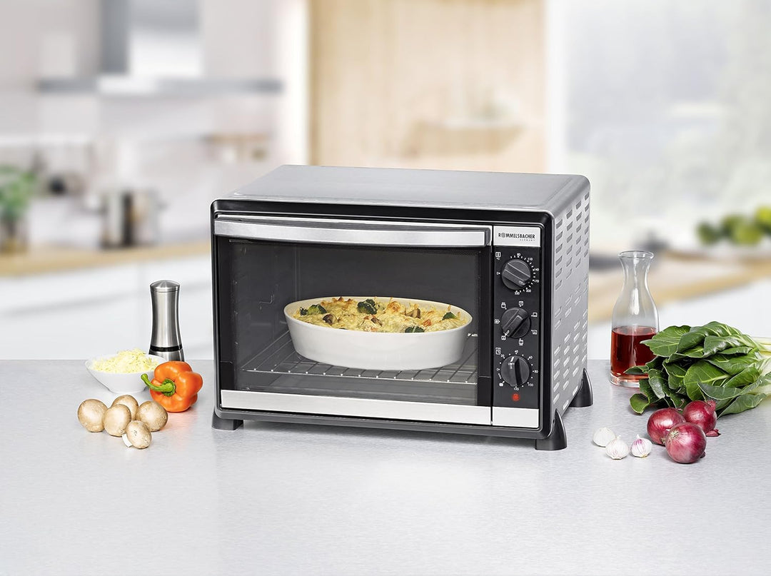 ROMMELSBACHER Back & Grill Ofen BG 1805/E - 42 Liter Backraum, 7 Heizarten, Umluft, Drehspiess, Temp