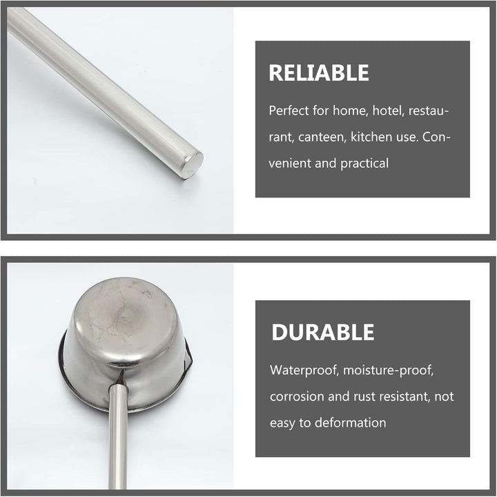 HEMOTON Wasserschaufel Metall Aufgusskelle Edelstahl Wasserpfanne mit Langer Griff Retro Wasserlöffe