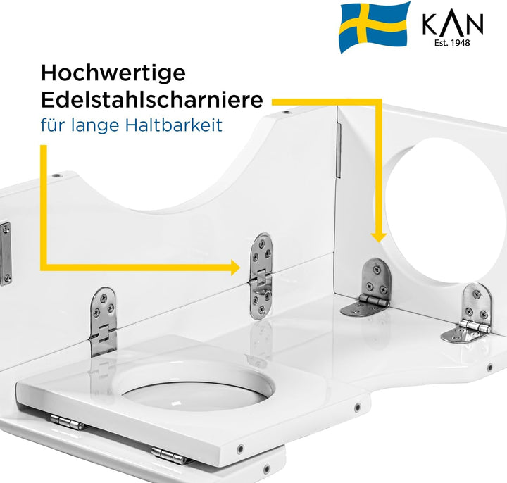KAN Toilettenhocker Loki für Erwachsene - Toilettenhocker Holz - Klohocker - Badezimmerhocker -Toile