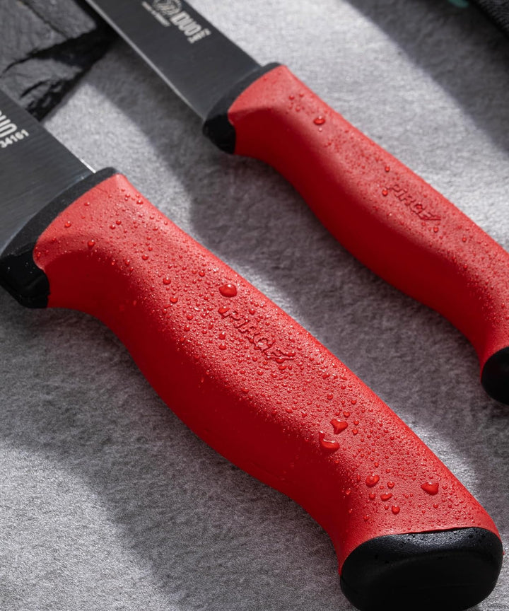 Pirge Duo Metzgermesser 16,5 cm Rot Schlachtermesser - Fleischermesser - Stechmesser - Exzellenter S