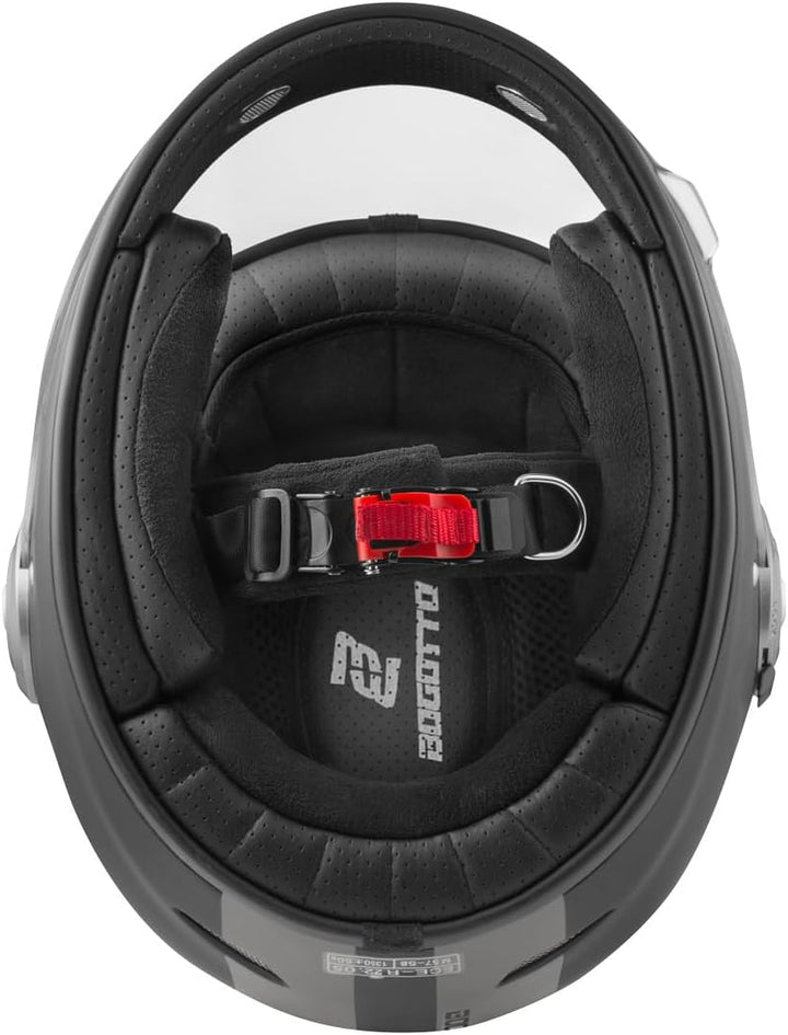 Bogotto V135 D-R2 Helm XL Schwarz Matt/Grau, XL Schwarz Matt/Grau