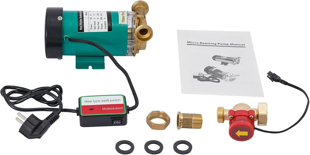 120W Pressure Booster Pump Home Garden Water Pump Shower Taps Booster Automatic On-Off Pressure Cont