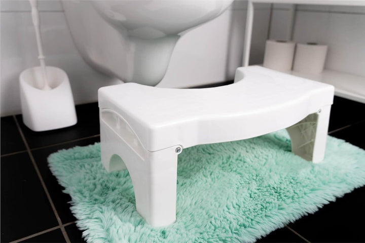 Maximex Faltbarer Toiletten-Fusshocker, rutschsicheres WC Trittschemel mit Belastbarkeit bis 100 kg,