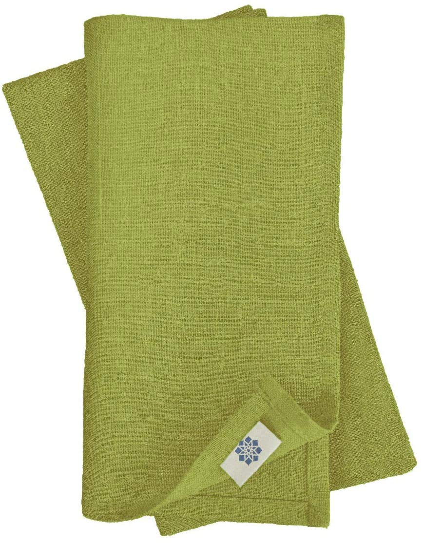 Linen & Cotton Hochwertige 4 x Stoffservietten/Servietten Stoff/Leinenservietten Hygge -100% Leinen,