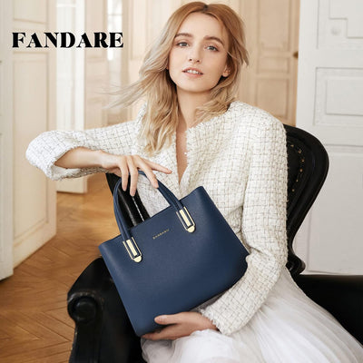 FANDARE Umhängetaschen Elegante Schultertasche Damen Handtasche Frauen PU Leder Wasserdicht Grosse K