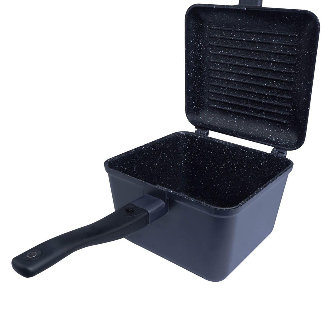 RidgeMonkey Connect Deep Pan & Griddle XL Granite Edition - Pfanne zum Kochen beim Angeln, Kochtopf