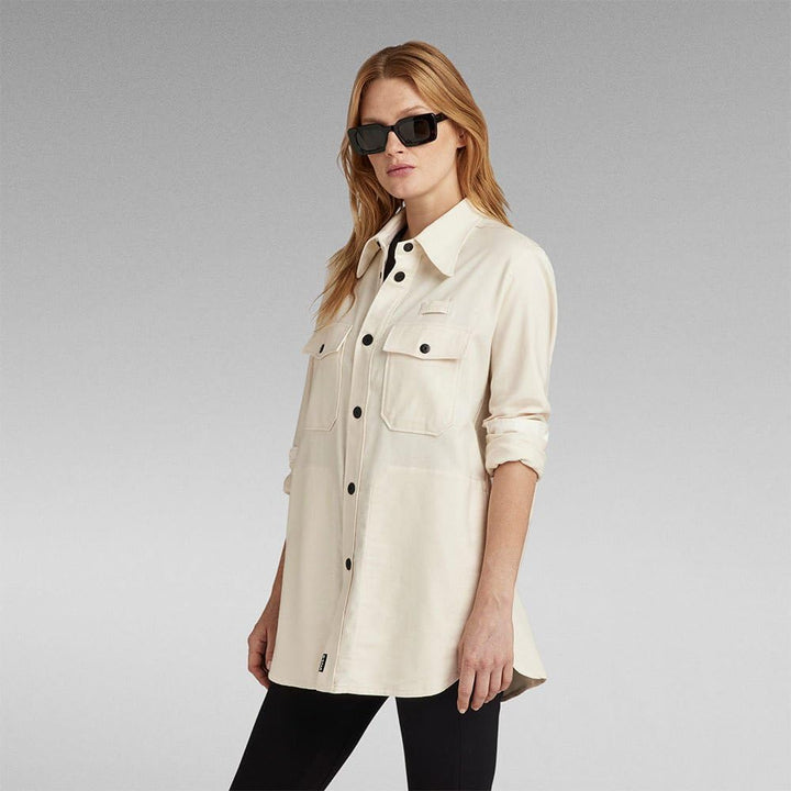 G-STAR Damen Boyfriend Overshirts XS Beige (Ecru D22178-d299-159), XS Beige (Ecru D22178-d299-159)