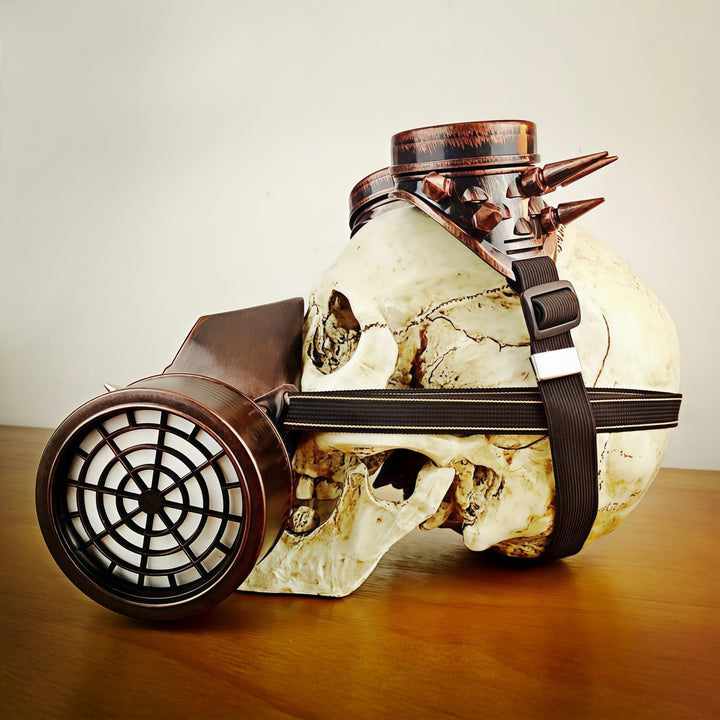 Steampunk Gasbrille Maske Retro Gothic Punk Zombie Soldaten Schädel Maske für Halloween Cosplay Requ