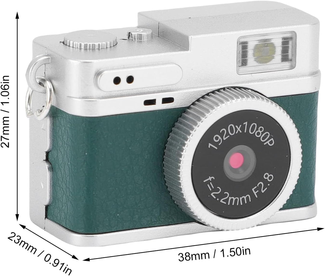 Topiky Kleine Retro Digitalkamera, 1080p FHD 0,96 Zoll Kamera Schlüsselbund, Tragbare Digitalkamera