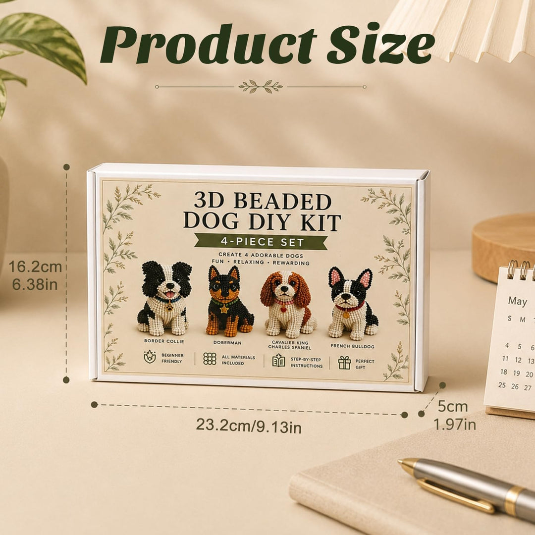 3D-Perlen-Tier Bastelset, Mini 3D Perlen Tier Bastelset, Tiny 3D Beaded Animal DIY Kit, 3D Perlentie