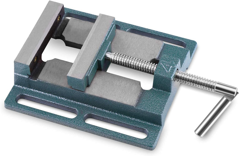 Maschinenschraubstock, 110 mm Gusseisen Werkbank Bohrmaschinen Schraubstock mit Führungsdesign der G