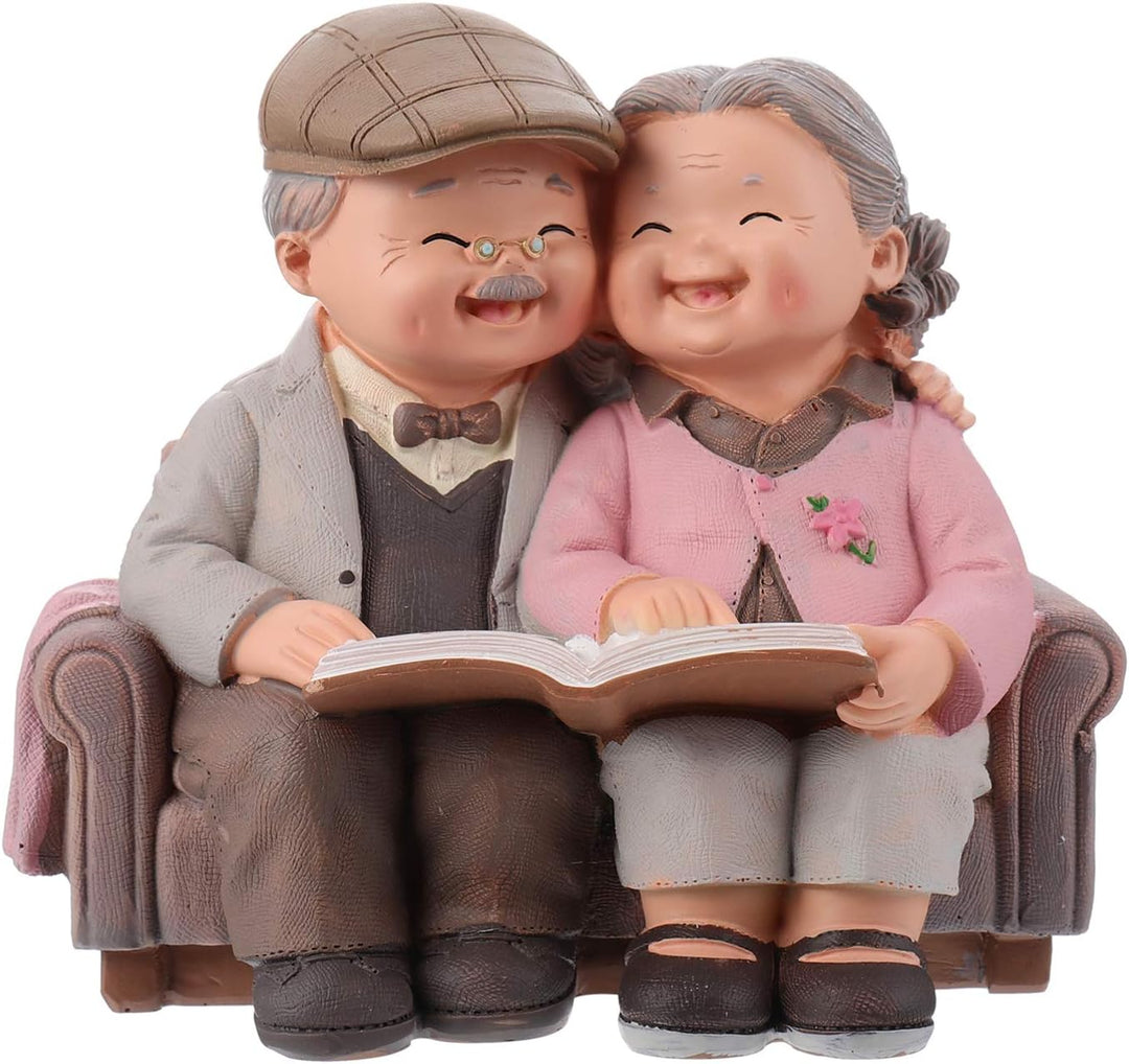 BESPORTBLE Miniatur Fee Garten Figuren Oma Opa Statue Kleine Feen Figuren Kuchen Figuren Älteres Paa