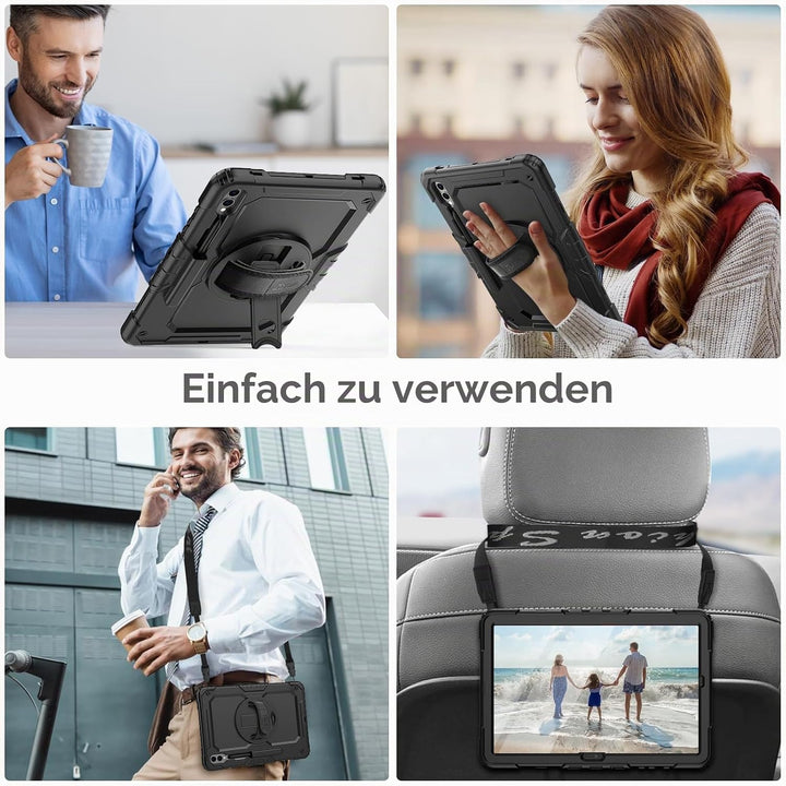 SEYMAC Hülle für Samsung Galaxy Tab S9 Plus 12,4 Zoll 2023 (SM-X810/X816B/X818U), Stossfeste Hülle m