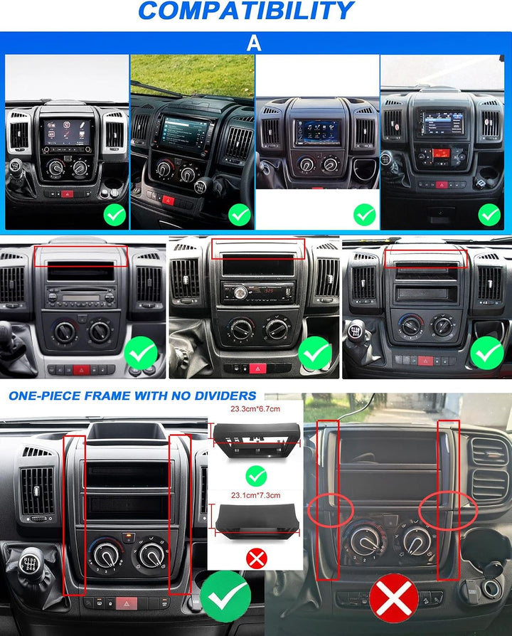 CAMECHO 4G+64G Android 15 Autoradio für FIAT Ducato 3/Peugeot Boxer 2/Citroen Jumper 2 2011-2022 mit