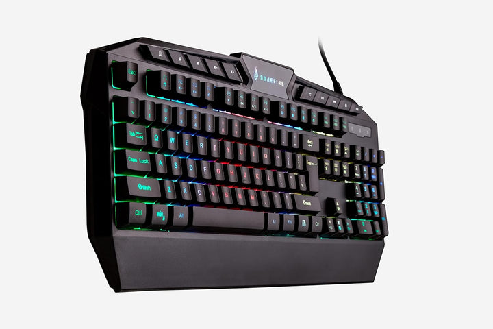 SureFire Kingpin Gaming Tastatur, Gaming Multimedia Keyboard mit programmierbarer LED-Hintergrundbel