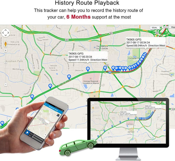 GPS Tracker 4G mit Integrierte SIM, Starker Magnetischer Wasserdichter 5000mah Akku Mit APP/PC-Platt