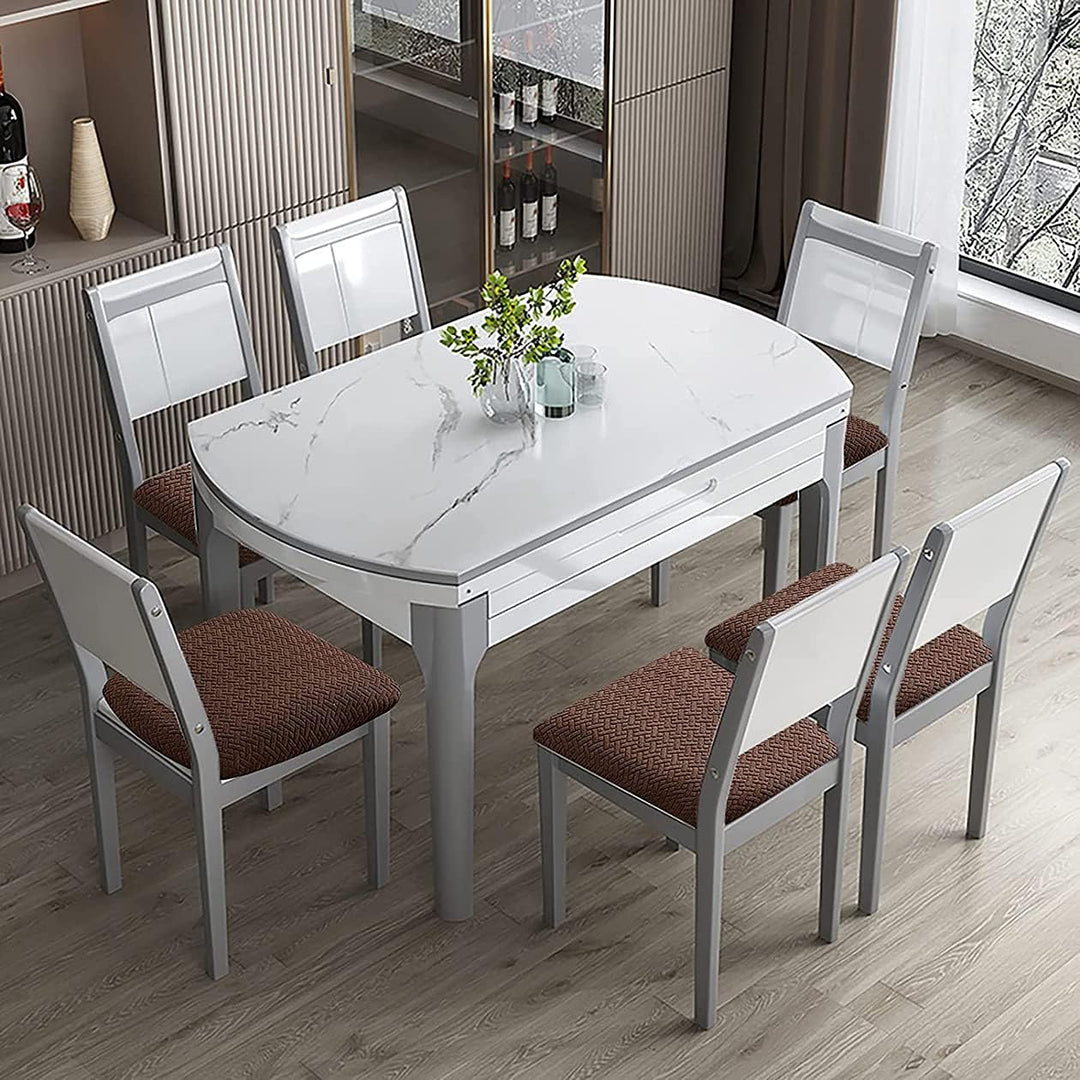 LANSHENG Stuhlbezug Sitzfläche Waschbarer Stretch Wasserdicht Jacquard Bezug für Stühle Esszimmerstu