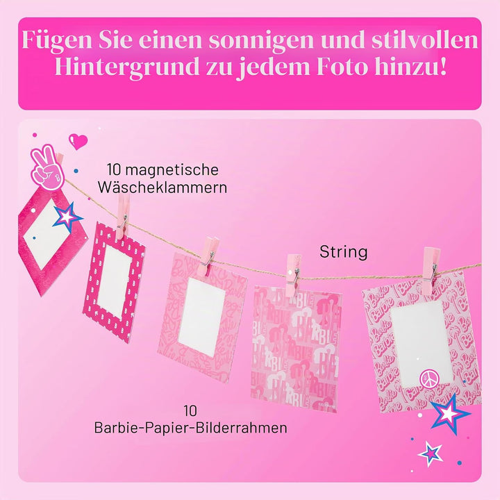 Kodak x Barbie Step Slim Kabelloser Sofortbild-Fotodrucker Geschenk-Bundle (Unverkennbarer Stil) + K