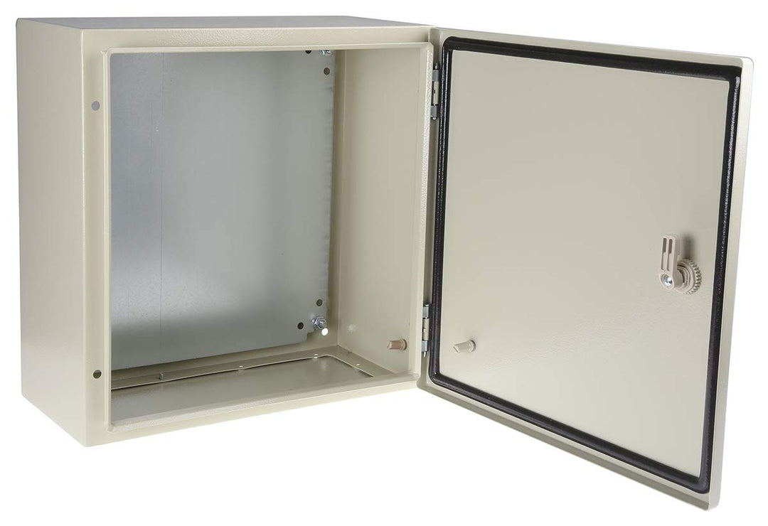 RS PRO Stahl Wandgehäuse RAL 7032 IP66, HxBxT 400 mm x 400 mm x 200mm