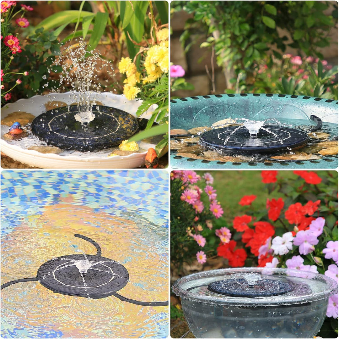 AMZtime Solar Springbrunnen 3,5W für Aussen mit 3M Kabel,Aufrüstung Solarbrunnen für Draussen mit 8