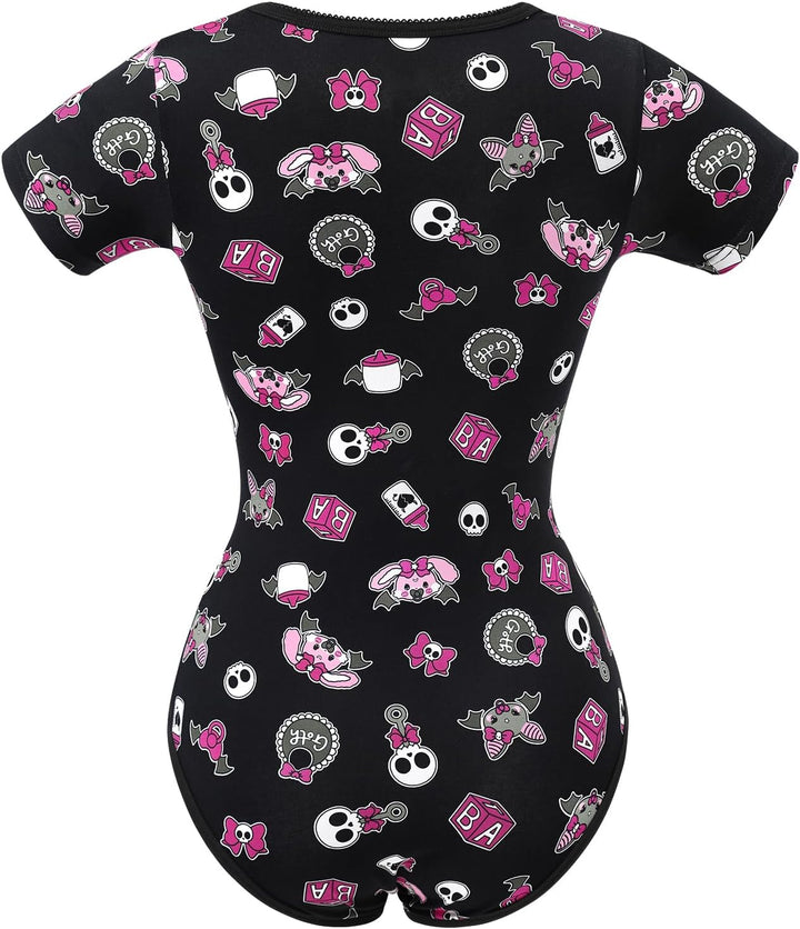 LittleForBig Baumwolle Strampler Onesie Pyjamas Bodysuit – Baby Goth Usagi & Bella Onesie Strampler